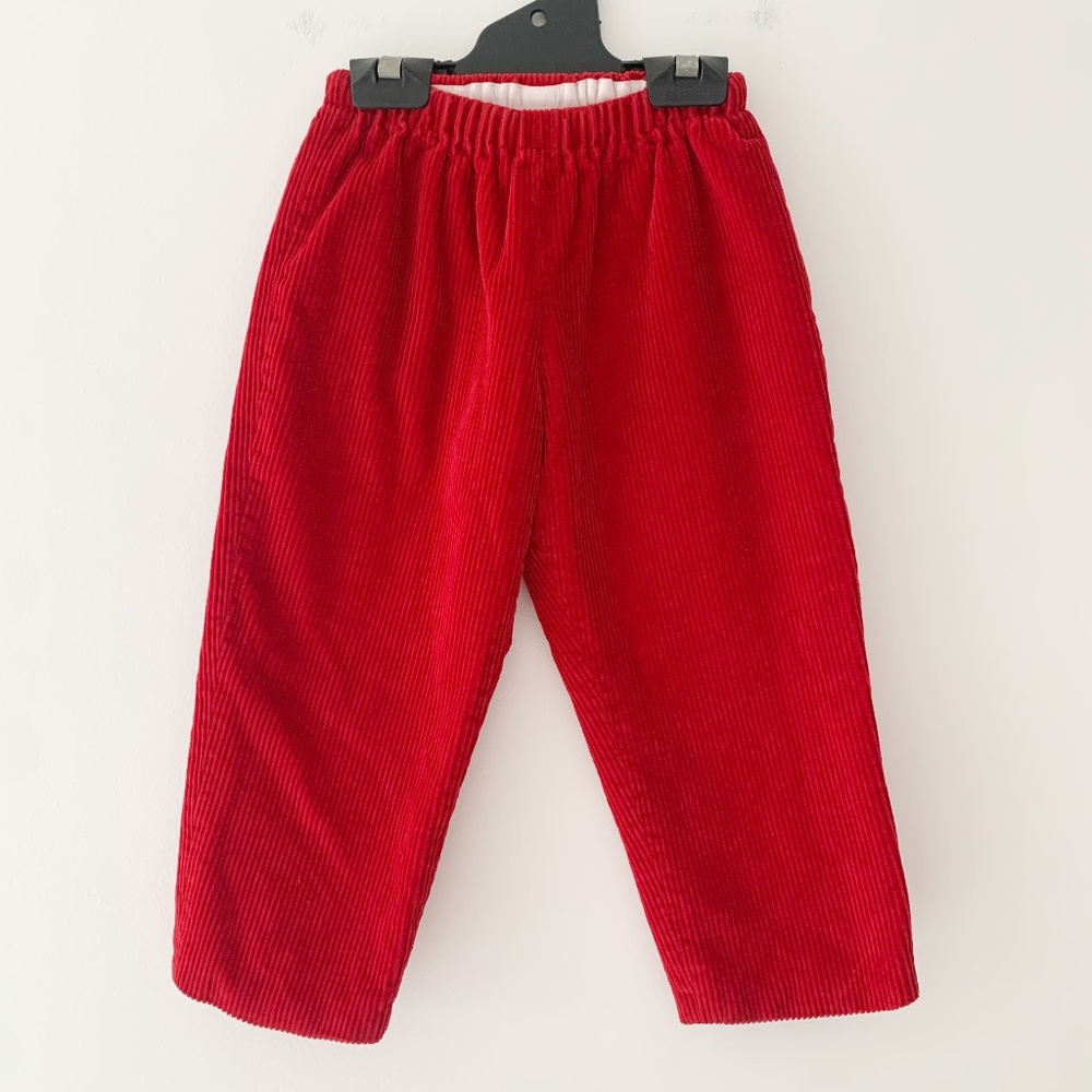 Oscar De La Renta Red Corduroy Pants Size 4